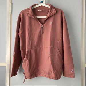 Victoria's secret half quarter zip pink blush